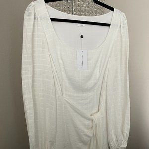 Revolve Long Sleeve White Dress w/ Tie Bow